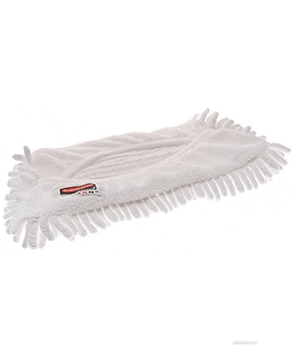 Rubbermaid Commercial FGQ86100WH00 HYGEN Quick-Connect Flexible Microfiber Mop Cover-Dust and Dirt 11-inch White
