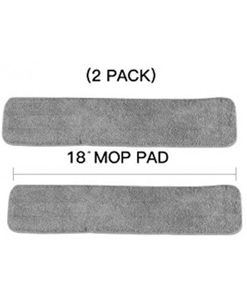Uncle Jack 18" Microfiber Mop Replacement Head 2 Pack Wet Dry Mop Pad Refill