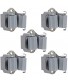 Broom Holder Wall Mounted，ROSENICE Mop and Broom Holder,Cleaning Tools Organizer Mop Clip Bathroom Kitchen Garden Storage Rack  5PCS Gray