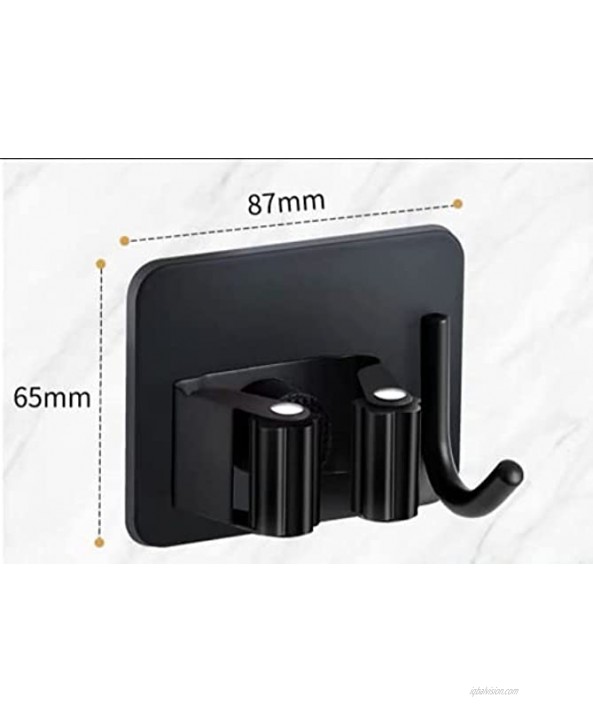 Mop Broom Holder Wall Mount Mop Holder with Hook Adhesive Mop Grippers Heavy Duty Broom Hanger for Laundry Room2 Pack Grey