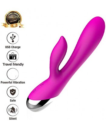 Personal Comfy Comfortable Computer LED Vibrator USB Rechargeable Quiet Waterproof Wireless with 10 Modes -for Neck Shoulder Back Massage Sports Recovery Muscle Aches