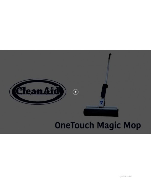CleanAid OneTouch Magic Sponge Mop Mess Free Double Roller With Absorbent PVA Sponge 27cm wide Floor Mop for Kitchen and Bathroom Refill for Magic Mop