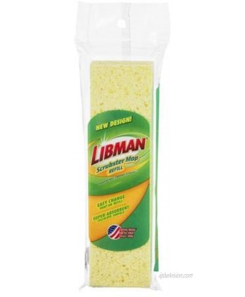Libman Scrubster 9 in. Sponge Mop Refill 3105 Pack of 2