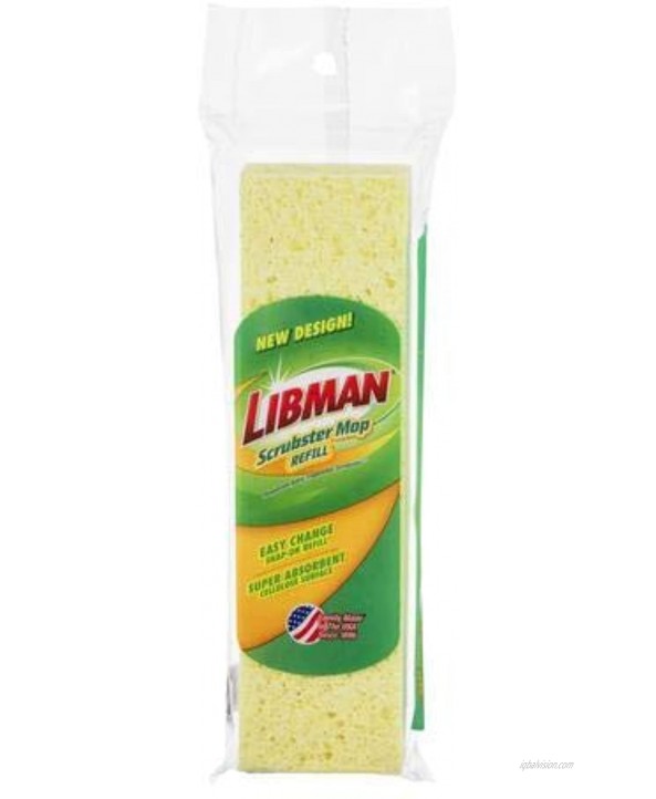 Libman Scrubster 9 in. Sponge Mop Refill 3105 Pack of 2