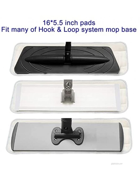 Microfiber Replacement Mop Pad for Wet Dry Cleaning 6 Packs Reusable Thick Spray Mop Refill Compatible for All 15 Inches Mop Base