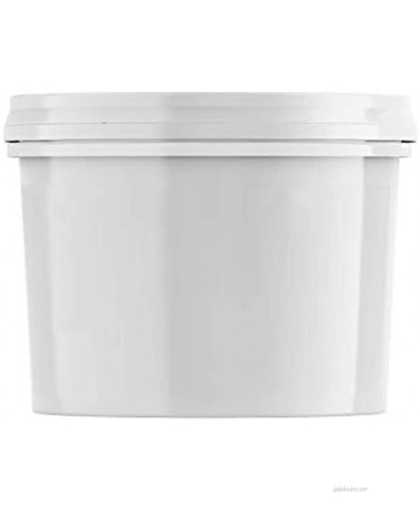1.3 Gallon Bucket with Lid White Plastic Pail Paint Pail Container