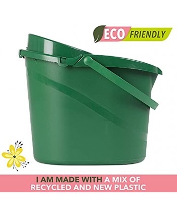 Beldray LA075314EU7 LA075314EU Eco Plastic Mop Bucket with Handle 10 Litre Green