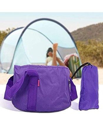 Bi-Sonic Lee 15L Collapsible Bucket Foldable Bucket Portable Washbasin with Handle Multifunctional for Travel Outdoor Camping Hiking Fishing Washing with Carrying Pouch Purple