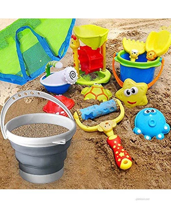 Collapsible Bucket with Handle Foldable Beach Toys Container 1.5L Multi Purpose for Beach No lid Folding Sand Buckets Small Plastic Buckets for Cleaning Gardening Gear Water Camping Gray