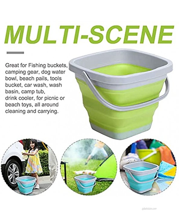 Collapsible Bucket with Handle Portable Folding Buckets Water Container Multi Purpose for Cleaning Gardening Camping Fishing Outdoor Survival