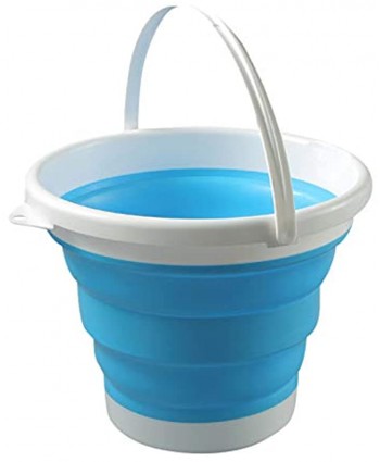 Collapsible Plastic Bucket Portable Fishing Water Pail Car Wash Bucket Space Saving Outdoor Waterpot for Garden or Camping