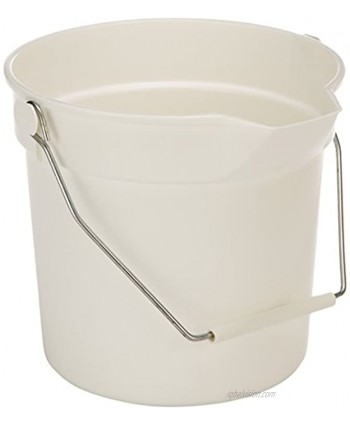 Impact 5510W High Density Polypropylene Deluxe Heavy-Duty Bucket 10 qt Capacity 10-1 4" Length x 10-5 8" Height White Case of 12
