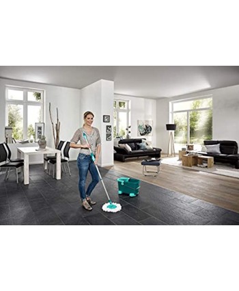 Leifheit Set Clean Twist Rolling Cart Floor Cleaner Mop Bucket Mint Green 52052 0 Turquoise