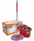 Megahome Triangle Mop Head Design Xmop Utility Spin Mop Bucket Floor Cleaning Mop Red