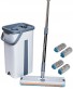 Microfiber Spin Mop& Bucket Floor Cleaning System,Easy to Operate Grey Reusable Microfiber Pad 4PCS
