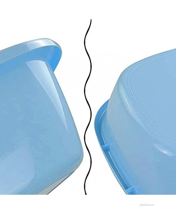 Ponpong 12 Quart Plastic Square Dish Pan Tub Washing Basin 4 Pack