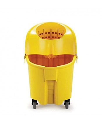 Rubbermaid Commercial WaveBrake 2.0 35 QT institution Mop Bucket and Wringer Yellow FG759088YEL