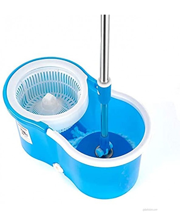 SHIHUAN Bucket Mop 2.1 Gallons Clean 360° Microfiber Mop and Bucket Set with 2 Mop Heads