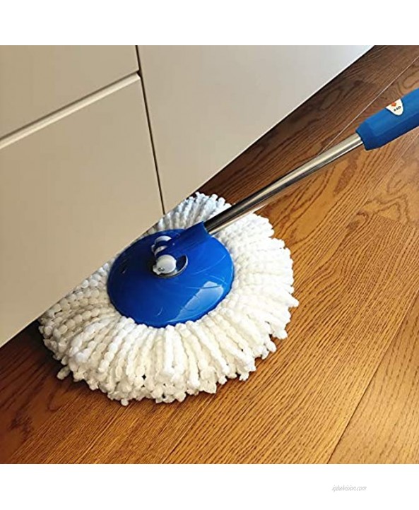 SHIHUAN Bucket Mop 2.1 Gallons Clean 360° Microfiber Mop and Bucket Set with 2 Mop Heads
