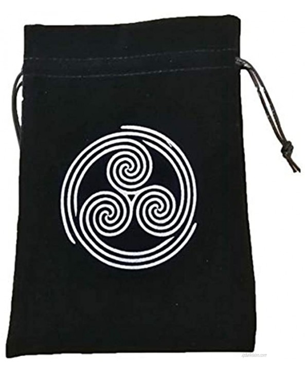 Tarot Bag Tarot Storage Bag Tarot Rune Bag Tarot Bag Pouch 13x18CM Thick Velvet,Celtic Runes Protective Card Board Game Embroidery Drawstring Bag