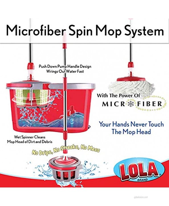 The Revolution Microfiber Spin Mop Floor Cleaning System No Exhaustive Foot Pedal