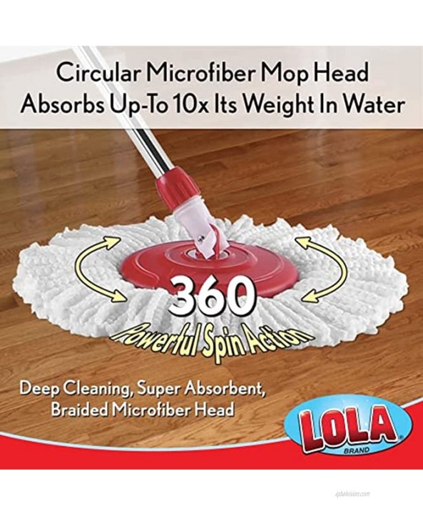 The Revolution Microfiber Spin Mop Floor Cleaning System No Exhaustive Foot Pedal