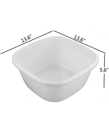 Wekiog Large Plastic Wash Basin 18 Quart Dish Tub 2 Packs