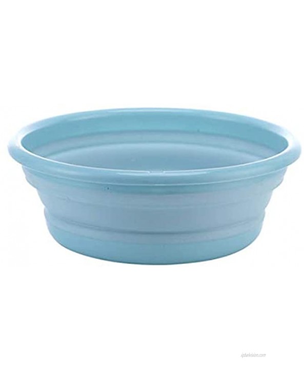 xjs 10 Multi-Purpose Collapsible Dish Tub Bowl BPA-Free Round Lightweight Collapsible Wash Basin Blue
