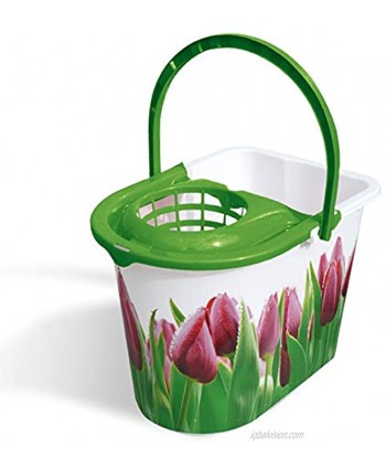 York Fitness Bucket Tulip 14L with Wring Attachment Green us:one Size