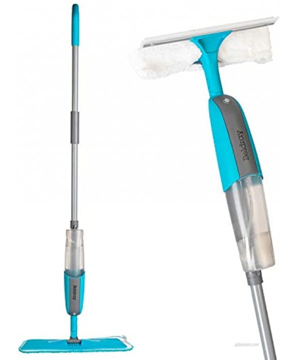 Beldray LA081353UFEU7 Antibac 2 in 1 Cleaner with Swivel Mop Head | Ideal for Floors and Windows | Built-in Spray Function 120 x 36 x 9.5 cm Blue