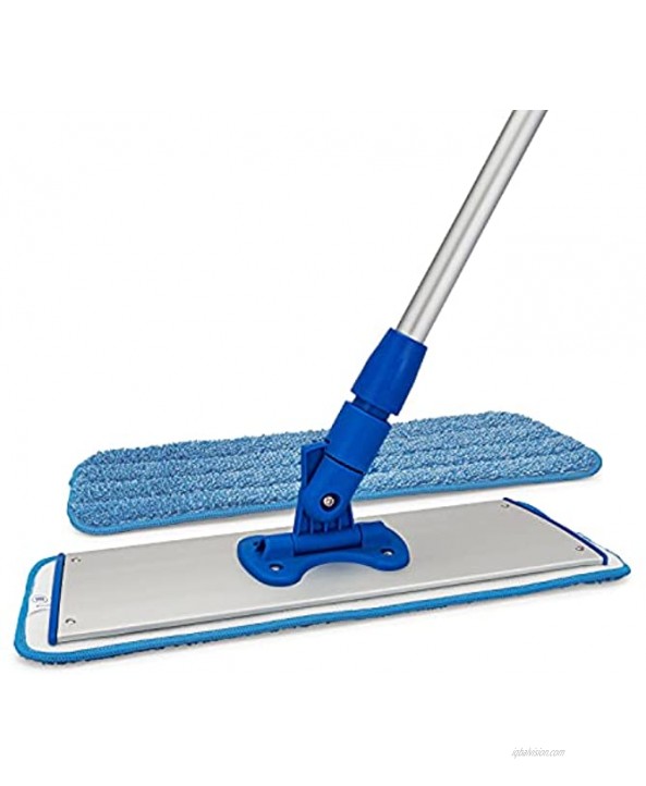 Cinch Mop Microfiber Mop for Hardwood Floors Flat Mops System for Wood Tile Laminate Vinyl 2 Wet Pads Refills Reusable Micro Fiber Mopping Heads