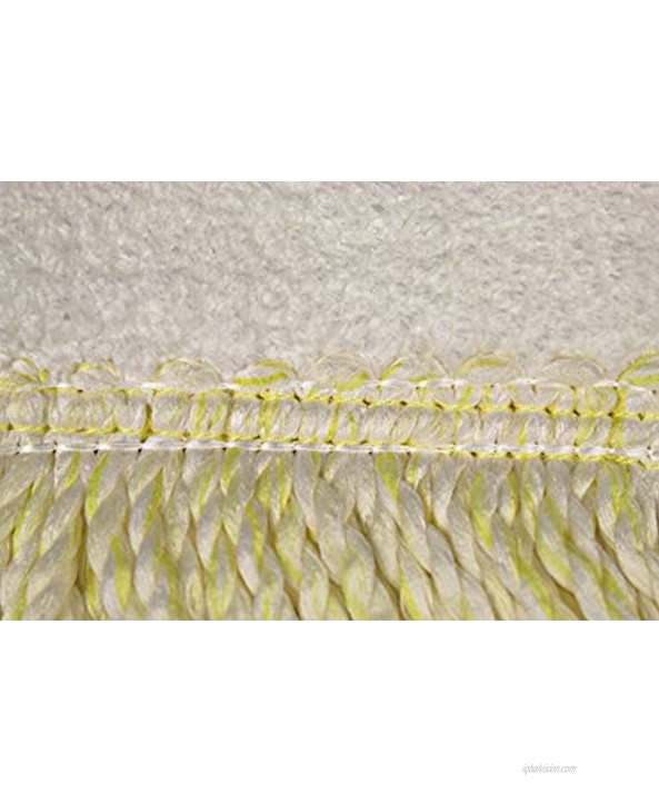 CleanAide Coral Weave Microfiber Mop Pad with Rope Border 24 Inches Yellow