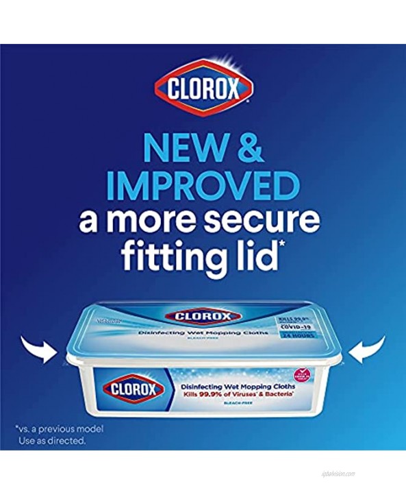 Clorox Disinfecting Wet Mopping Cloths Rain Clean 24 Wet Refills Pack of 2