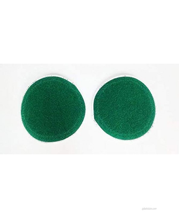 Elicto Electronic Dual Spin Mop and Polisher Replacement Mop Heads1 Set Dark Green