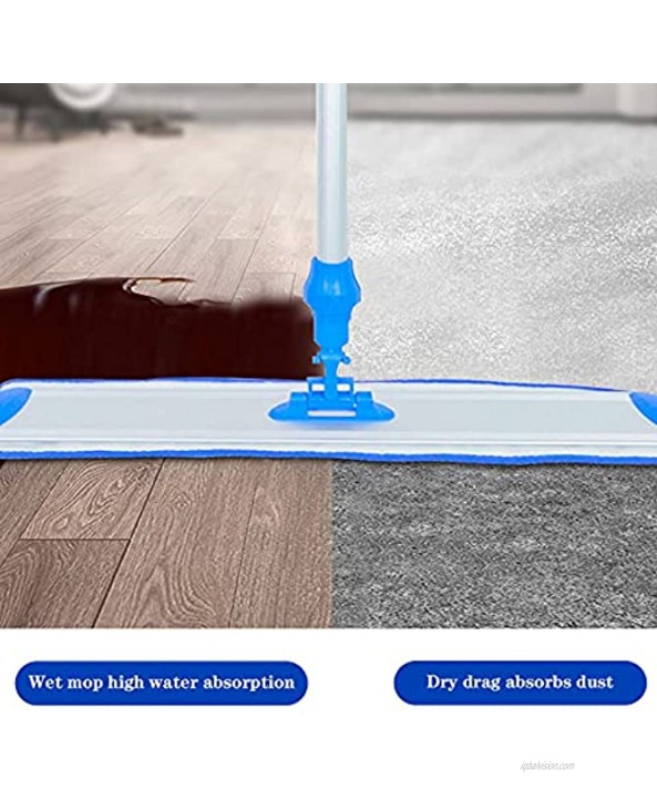 Flat mop reusable Microfiber mat Aluminum handle with washable pads floor wet mop scrubber for convenient kitchen tiles garage scrub anti-static apartment necessities