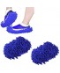 Home Mop Sweep Floor Cleaning Duster Cloth Housework Soft Slipper SY 1 Pair Blue