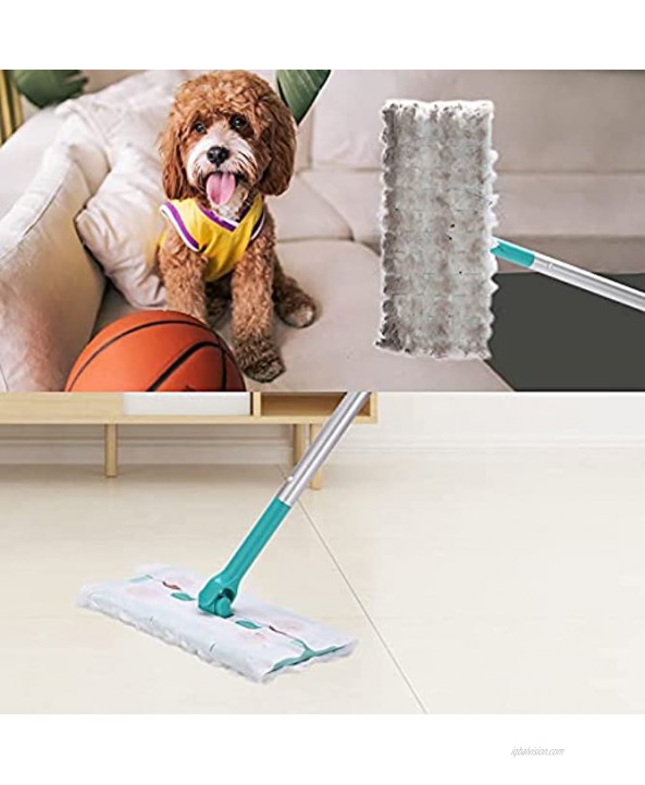 HOOWISH Small Flat Mop Kit: Cleaning Starter and Sweeper Dry + Wet All Purpose Floor Mopping for Wood & Walls & Vinyl & Kitchen etc Includes 1 Mop and 13 Refills