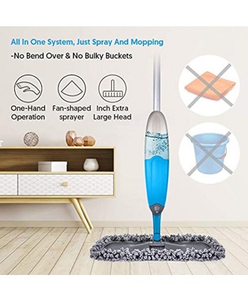 Microfiber Spray Mop for Floors Cleaning EXEGO 360 Degree Spin Hardwood Floor Mop Laminate Floor Cleaning Mops Dry Mop for Hardwood Laminate Floor Ceramic Microfiber Mops with 3 Washable Mop Heads