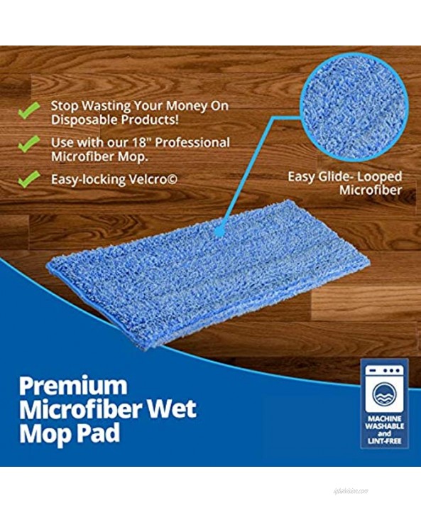 Microfiber Wholesale 20 Premium Microfiber Wet Mop Pad 2 Pack | Refills for Professional Microfiber Mop Sold Before 10 19
