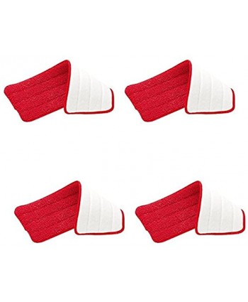 Rubbermaid Reveal Mop Microfiber Cleaning Pad Red 15" Wide 4-Pack