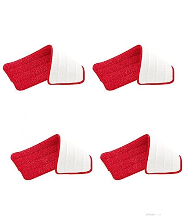 Rubbermaid Reveal Mop Microfiber Cleaning Pad Red 15 Wide 4-Pack