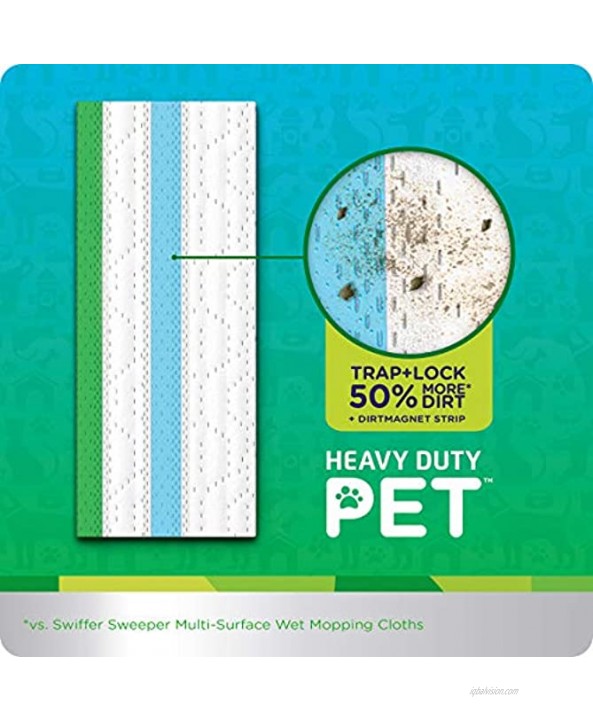 Swiffer Heavy Duty PET Wet Mopping Cloths Febreze Odor Defense 32 Ct.