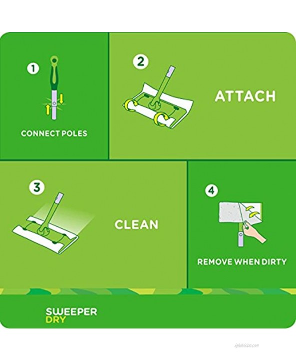 Swiffer Sweeper Dry Mop Refills for Floor Mopping and Cleaning All Purpose Floor Cleaning Product Unscented 52 Count Packaging May Vary