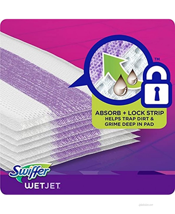 Swiffer Wetjet Hardwood Mop Pad Refills for Floor Mopping and Cleaning All Purpose Multi Surface Floor Cleaning Product 17 Count