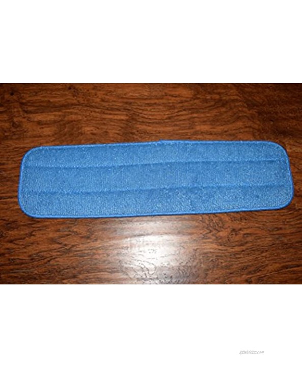 Wet Mop Pads 2 Pack Professional Quality for Harwood Tile and Laminate Floors Fits Velcro Strip Mop Heads From 16 to 18 Inches In Length