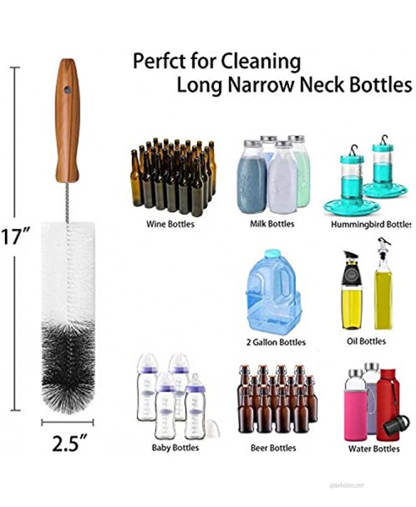 Bottle Brush Cleaner 5 Pack Long Water Bottle and Straw Cleaning Brush Kitchen Wire Scrub Set for Washing Different Diameters and Sizes