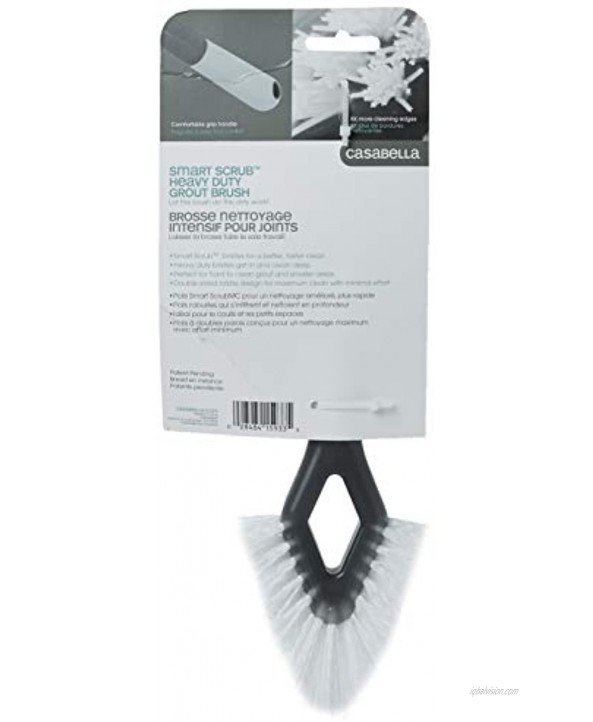 Casabella Smart Scrub Heavy Duty Tile and Grout Cleaning Brush Gray Grey Aqua