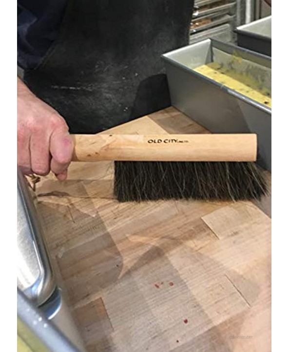 Dustpan,Bench Woodworking Brush-Brushes are Used for Counter Gardening Furniture Drafting Patio Fireplace Cleaning Large 13 Inches Shop Brush,USA Horsehair and Catalpa Wood Leather Tie