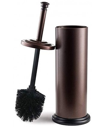 Estilo Stainless Steel Toilet Brush and Holder Bronze