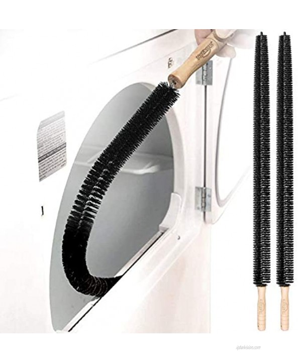 Holikme Dryer Vent Cleaner Kit 2 Pack Dryer Lint Brush Vent Trap Cleaner Long Flexible Refrigerator Coil Brush 30 Inch